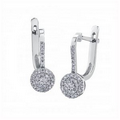 Diamond Cluster Drop Earrings in 10K White Gold (0.275 CT. T.W.)